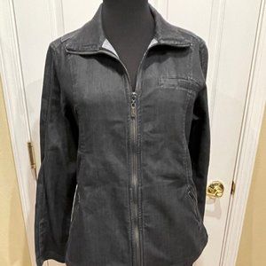 prAna Dark Wash Denim Jacket - Sz: M